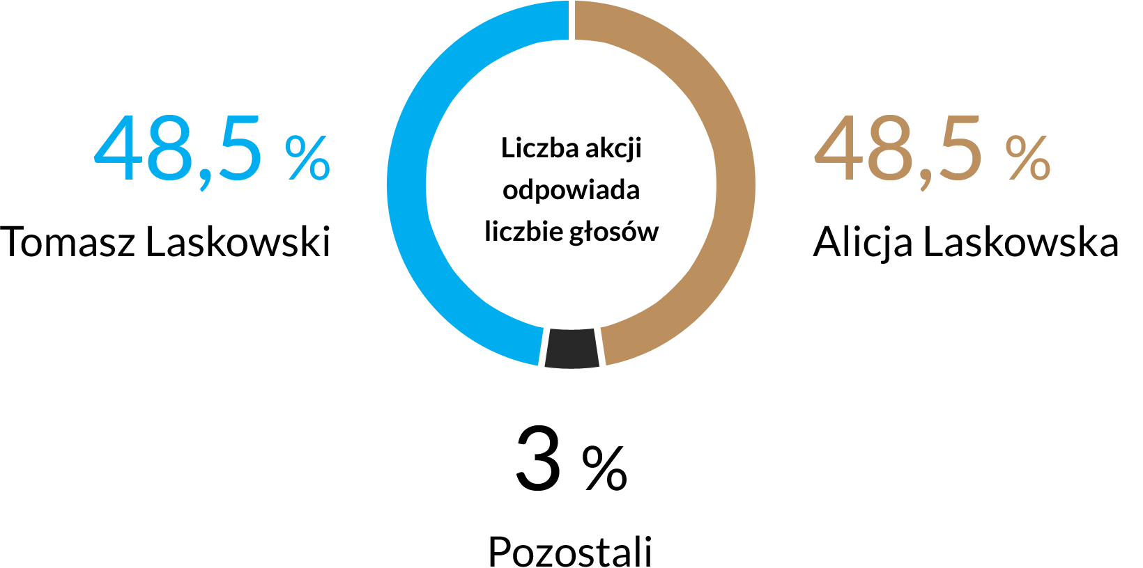 Struktura akcjonariatu - wykres kołowy